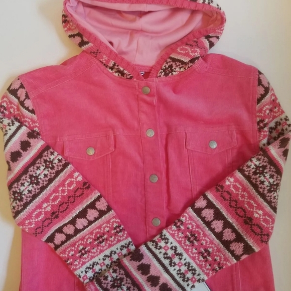 Hartstrings Other - Hartstrings Girls NWT 14/16 Pink Corduroy Sweater Jacket Retail $74